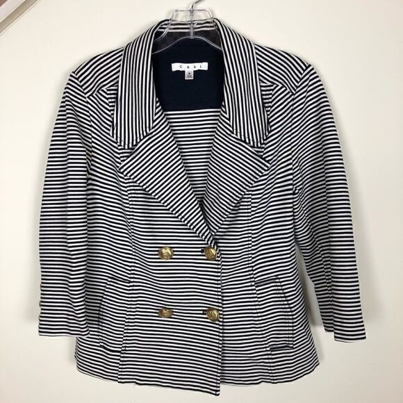CAbi Striped Nautical Blazer- Size Small - Picture 1 of 6